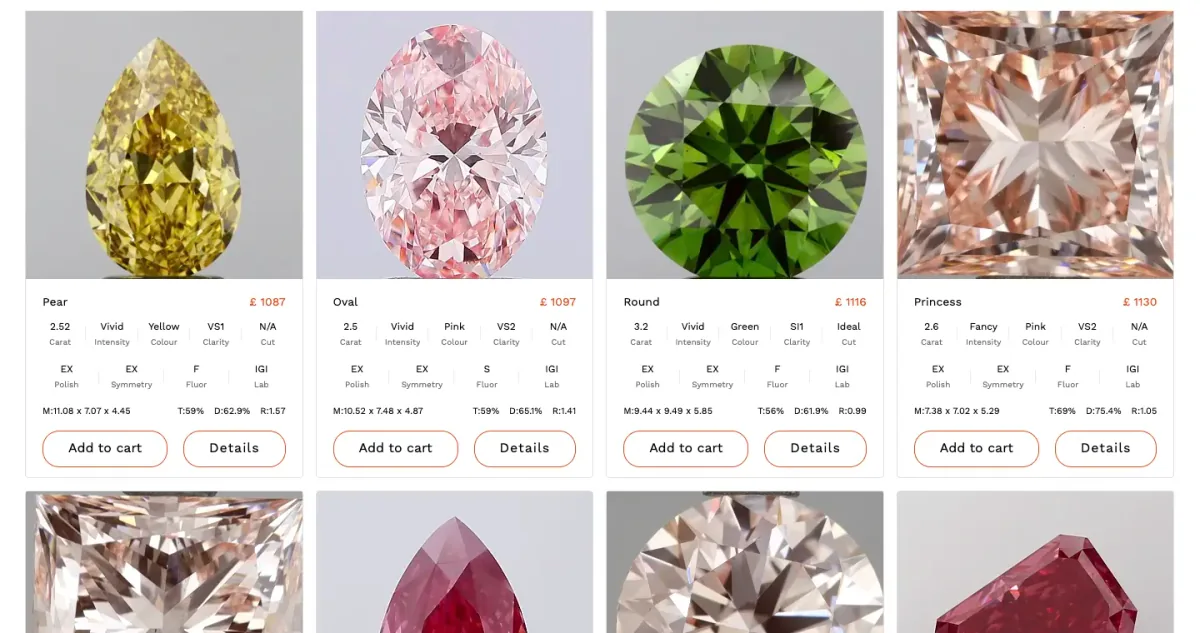 Diamond search tool — 360° HD view with 40× zoom