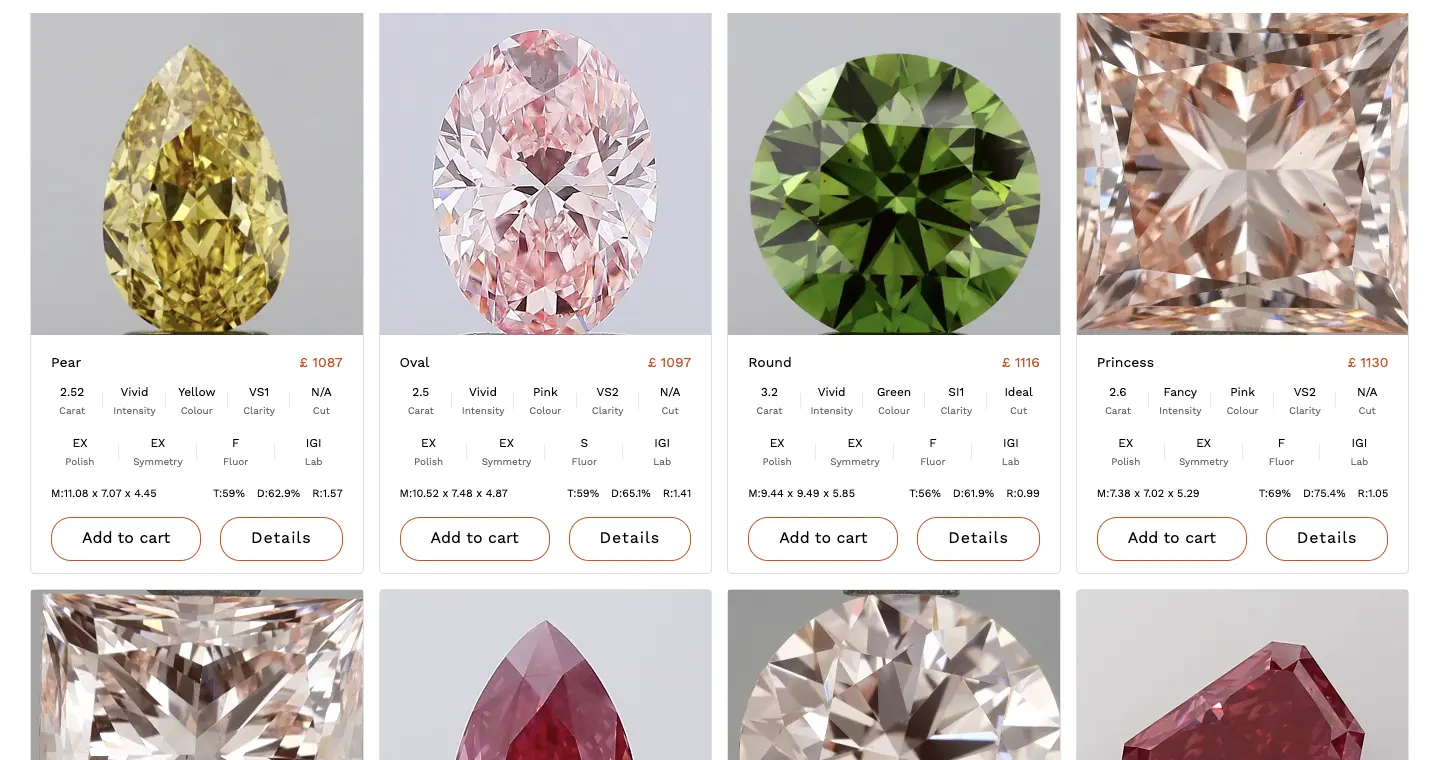 Diamond search tool — 360° HD view with 40× zoom