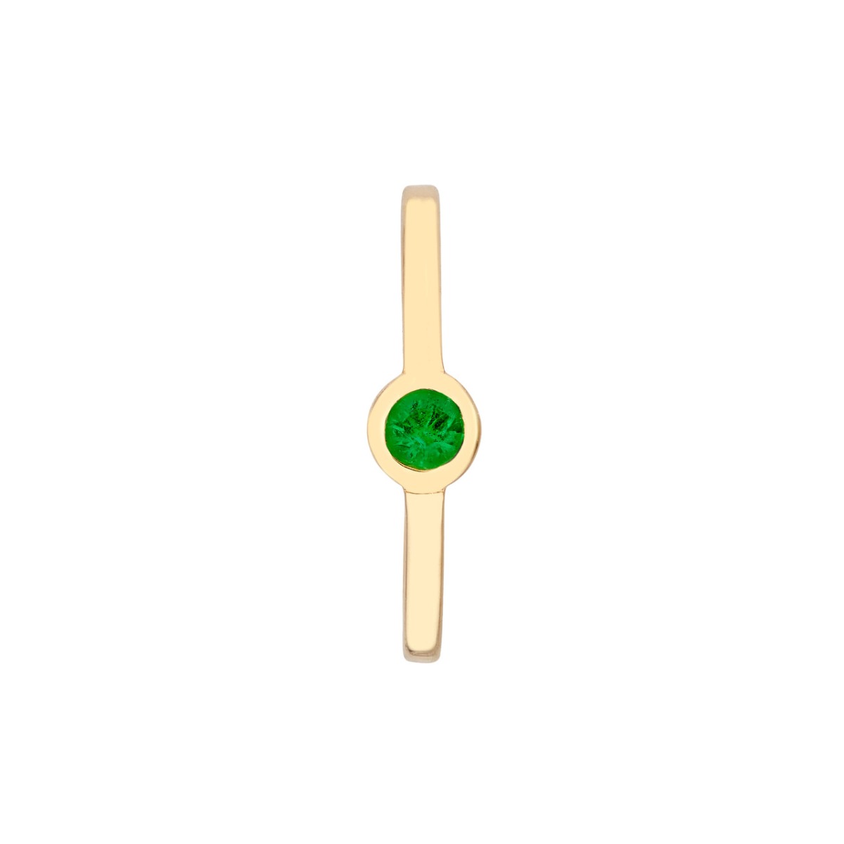 Emerald Bezel Earring Cuffs