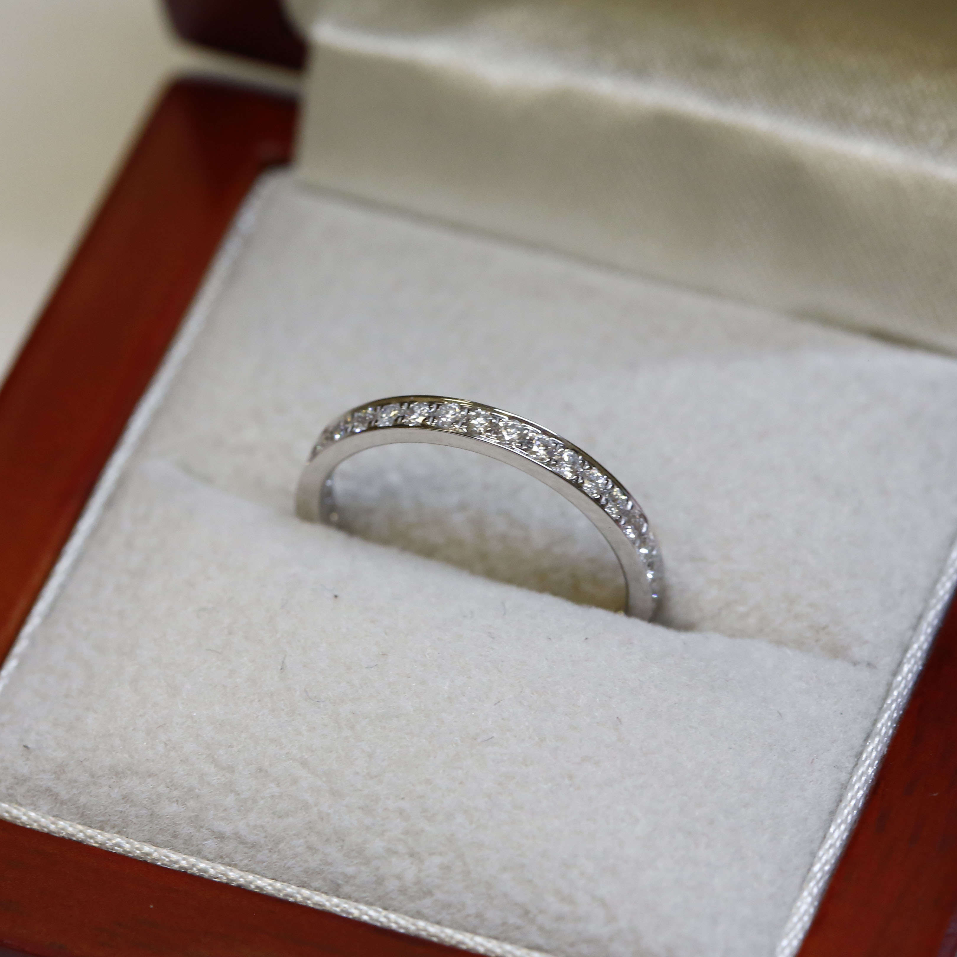 SPARKLD 9ct White Gold 0.30ct Diamond Double Row Pave Set Eternity Ring -  Sparkld from Personal Jewellery Service UK
