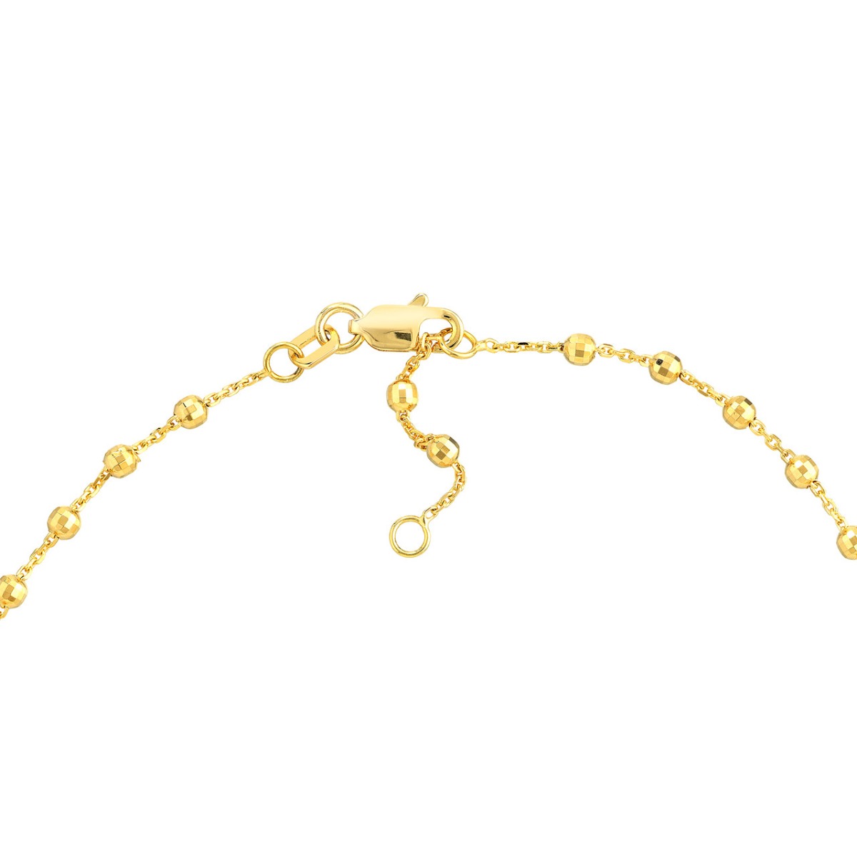 Disco Beads Gold Anklet