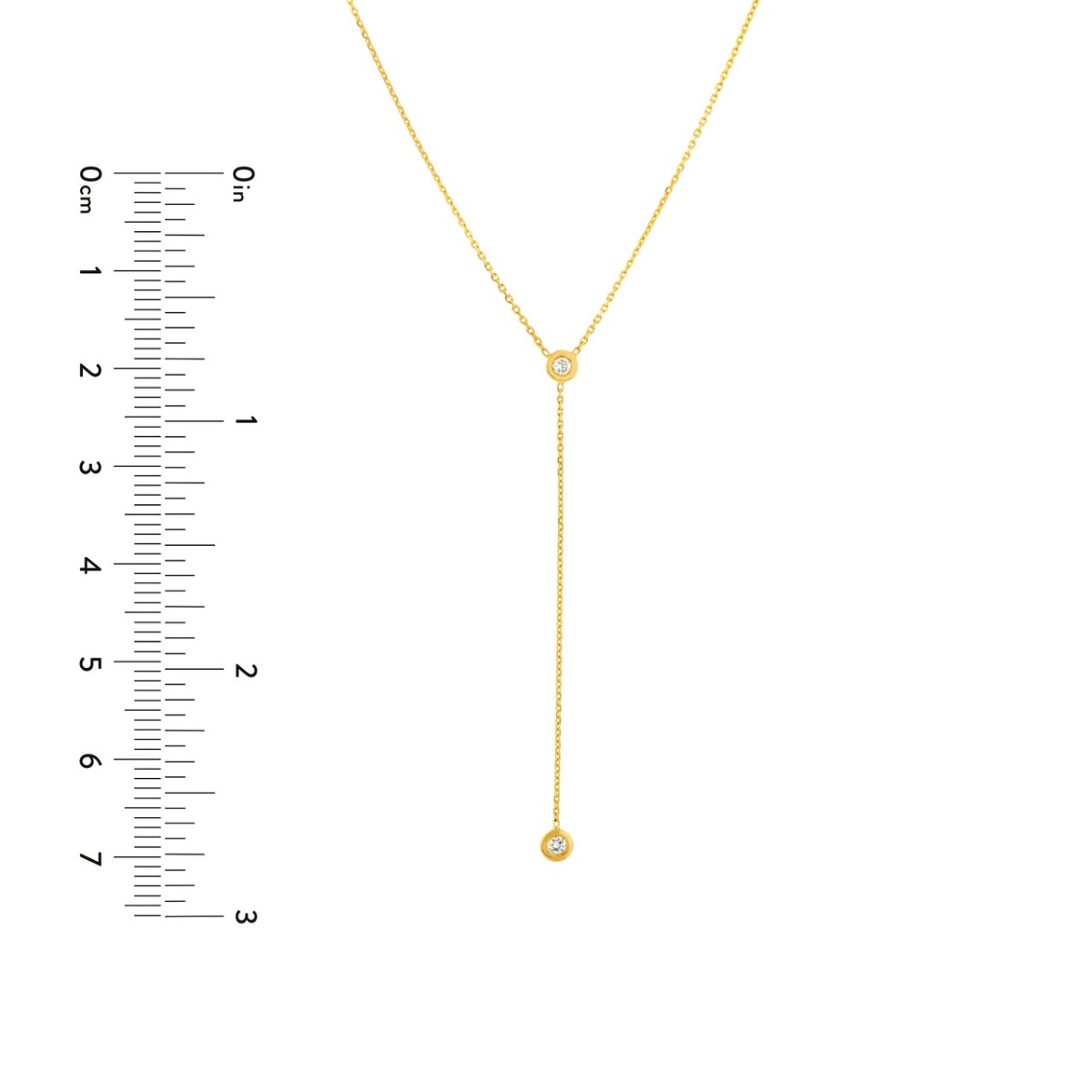 Y-Drop Diamond Gold Necklace