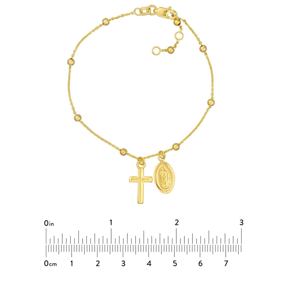 Virgin Mary & Cross Bracelet