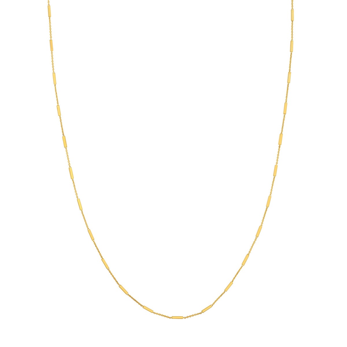 Bar Station Cable Gold Chain