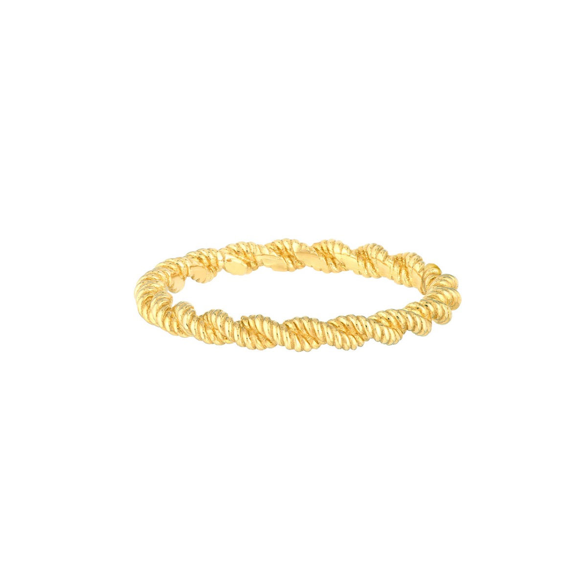 Gold Cable Pattern Ring Band