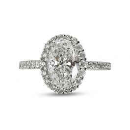 Oval Cut Diamond Halo Engagement Ring | Reve Diamonds