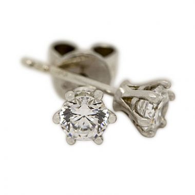 18kt White Gold Halo 0.70ct Diamond Earrings | Rêve Diamonds