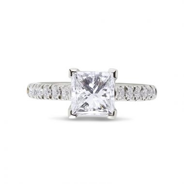 Princess Cut Channel Setting Diamond Engagement Ring | Reve Diamonds