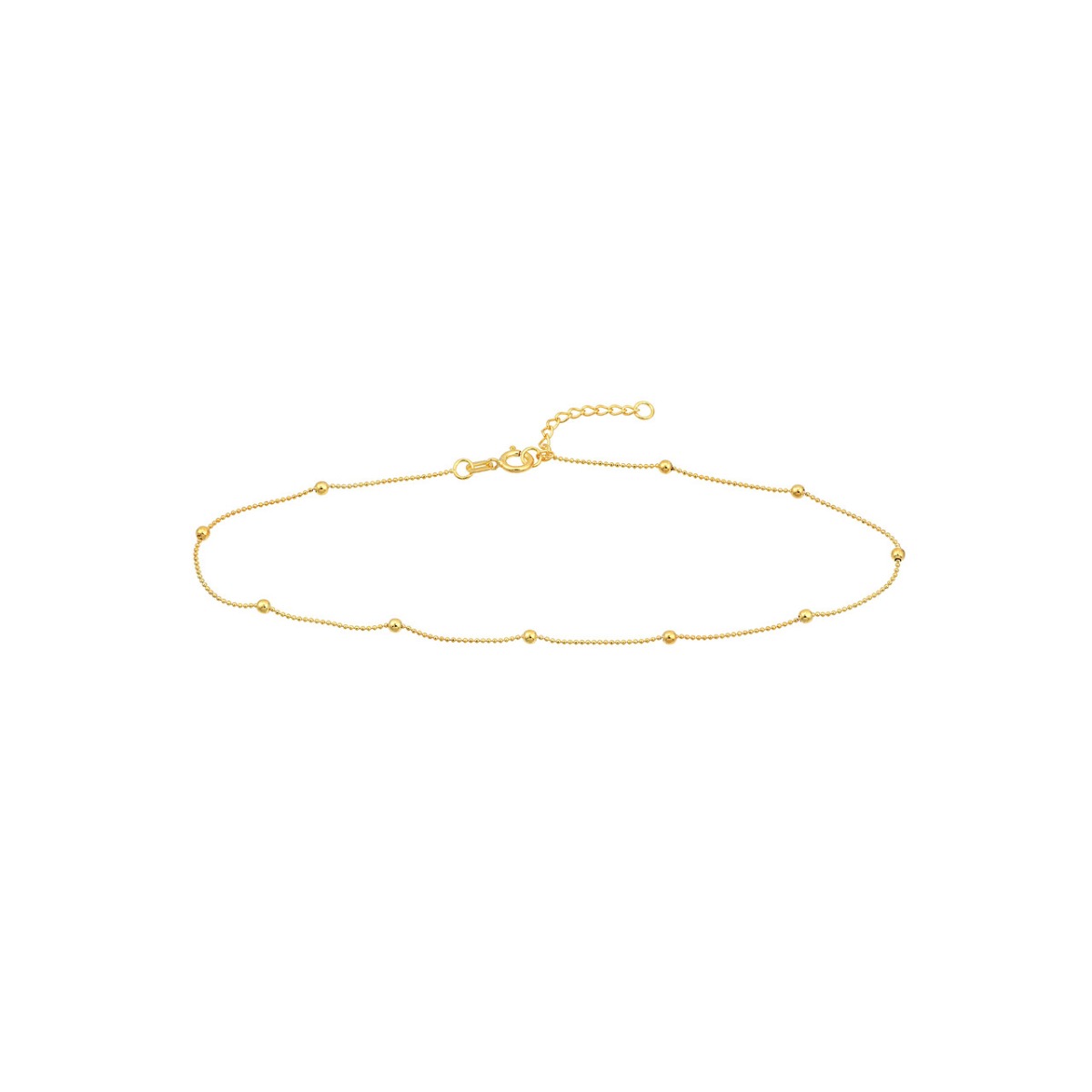 Beads Chain Gold Anklet