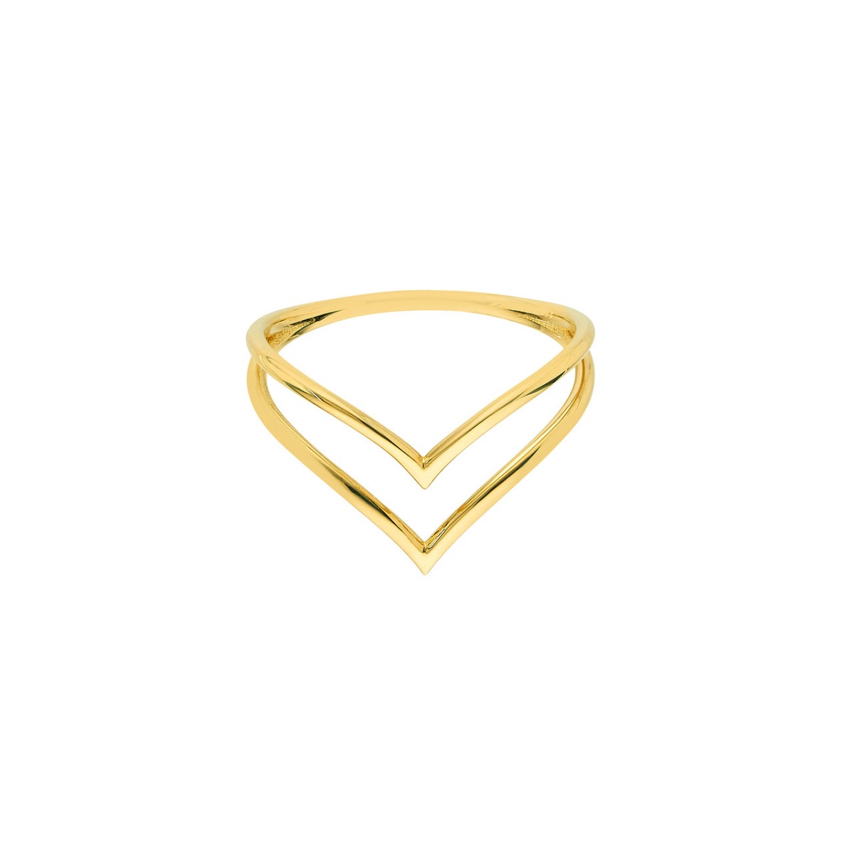 Double Chevron Wire Gold Ring