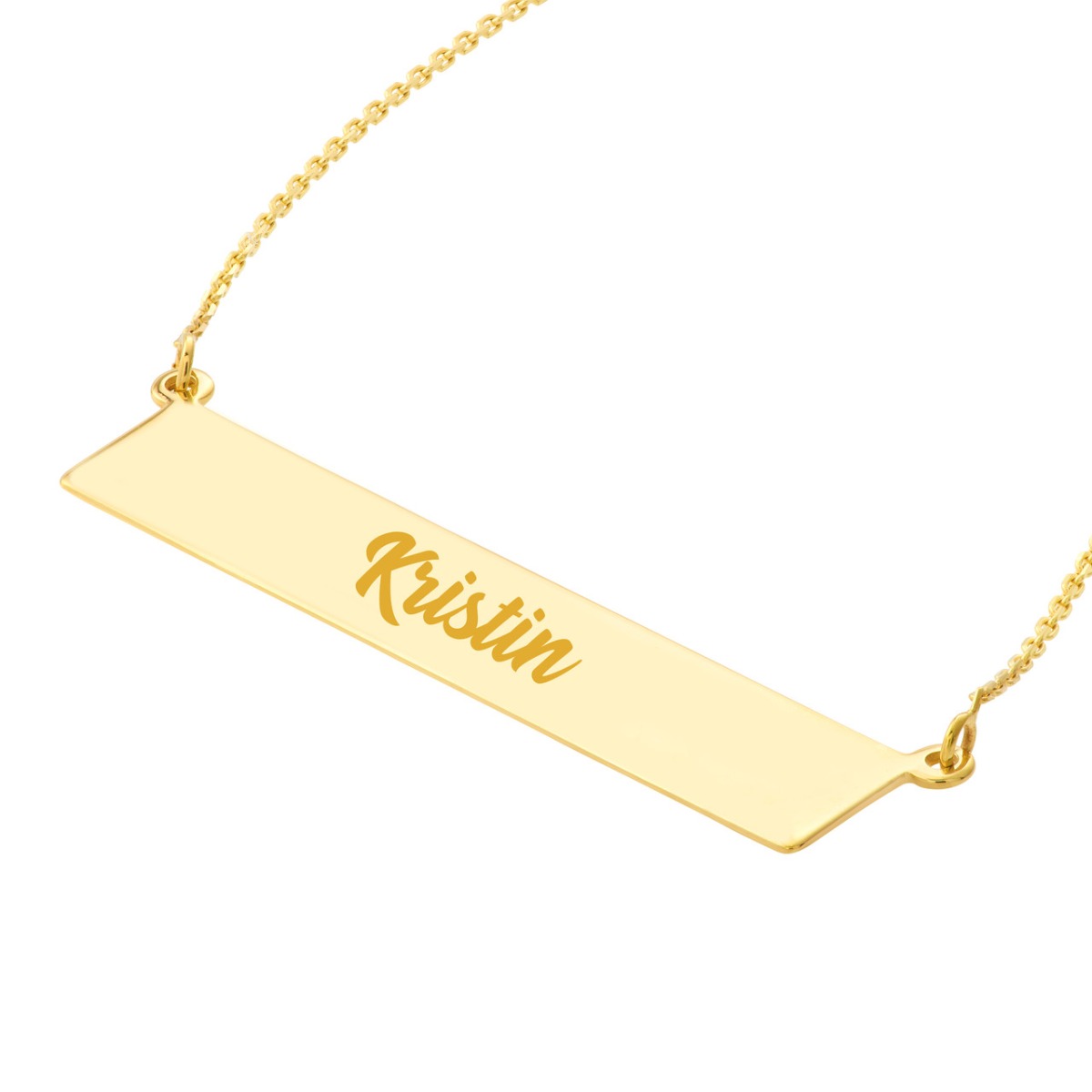 Engravable Bar Adjustable Necklace