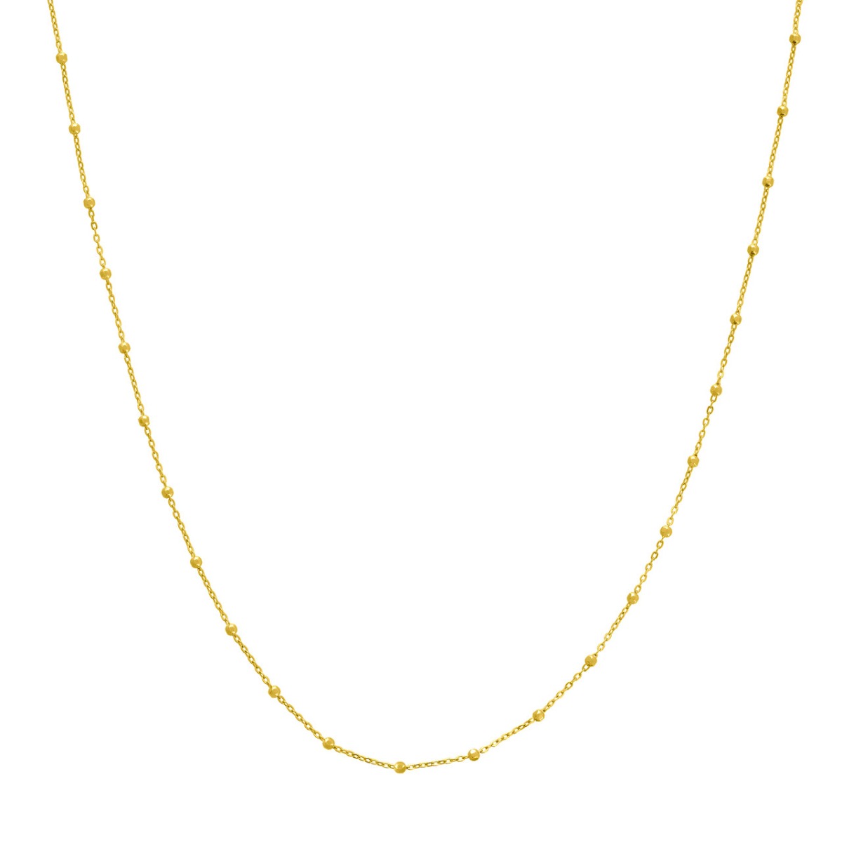 Faceted Gold Bead Saturn Chain