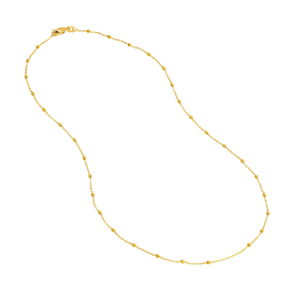 Faceted Gold Bead Saturn Chain