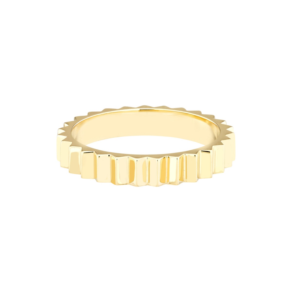 Gold Fluted Band Ring