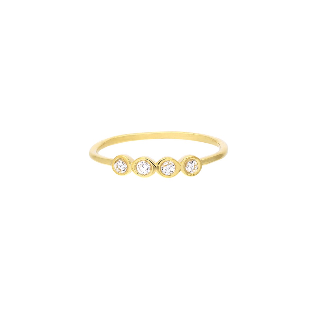 Four Diamond Gold Ring