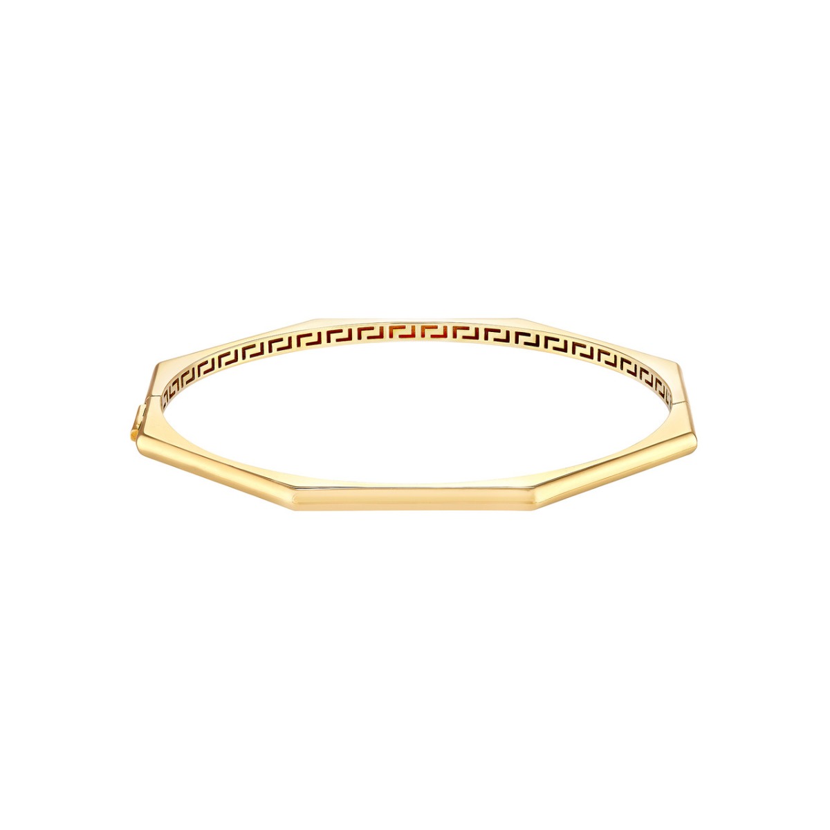 Geometric Octagon Gold Bangle Bracelet