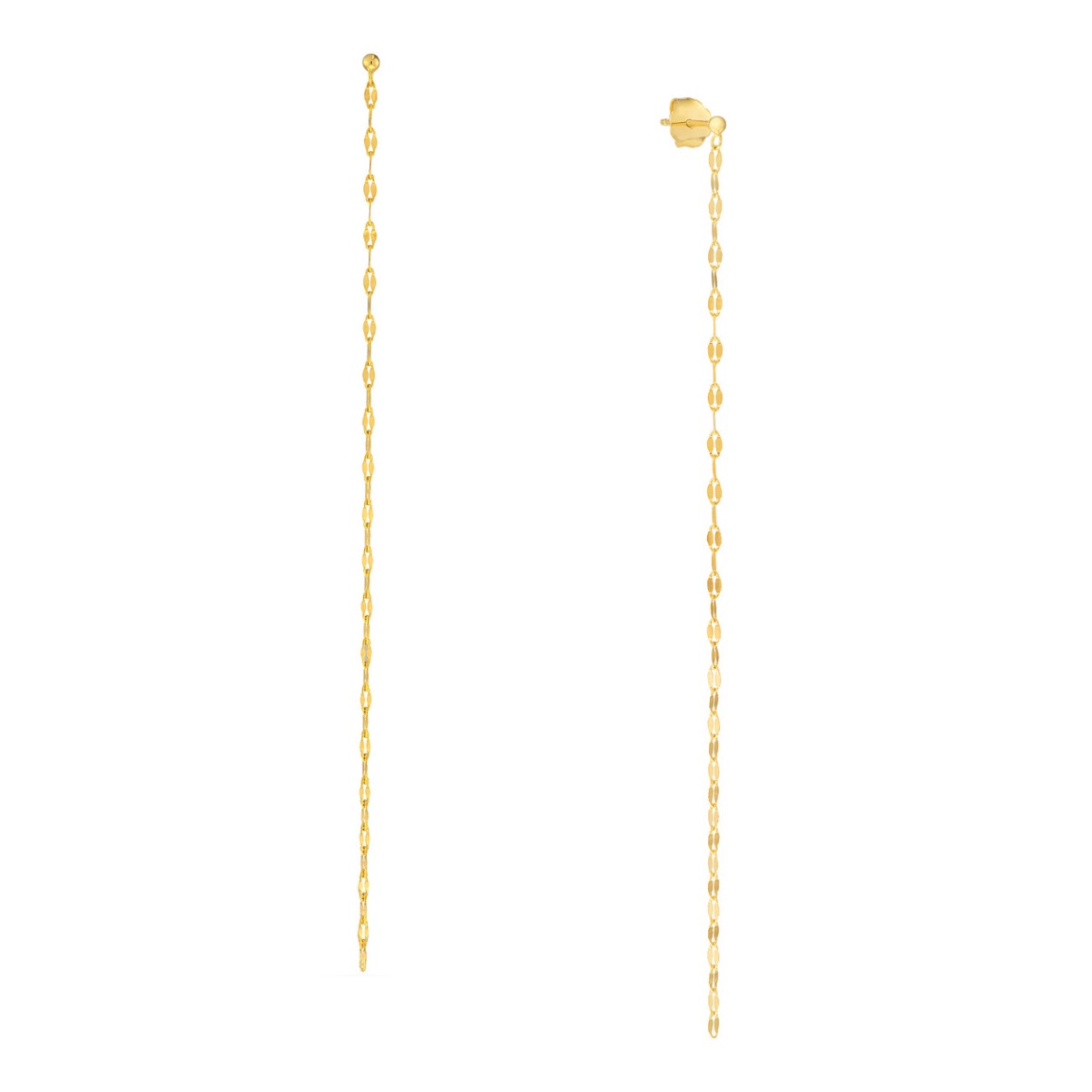 Gold Flat Duster Earrings