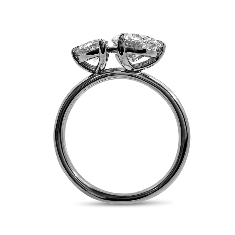 Toi et Moi Pear Shaped Engagement Ring