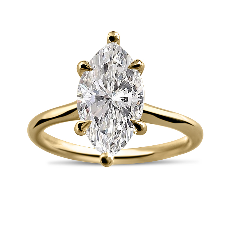 Marquise Solitaire Style Engagement Ring 