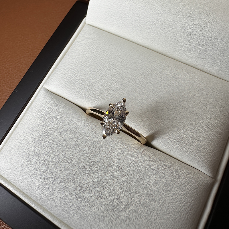 Marquise Solitaire Style Engagement Ring 