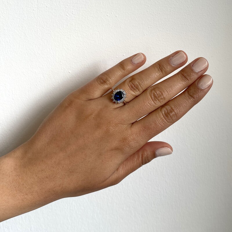 Katharine James Bella's Love Blue Sapphire & Diamond Ring