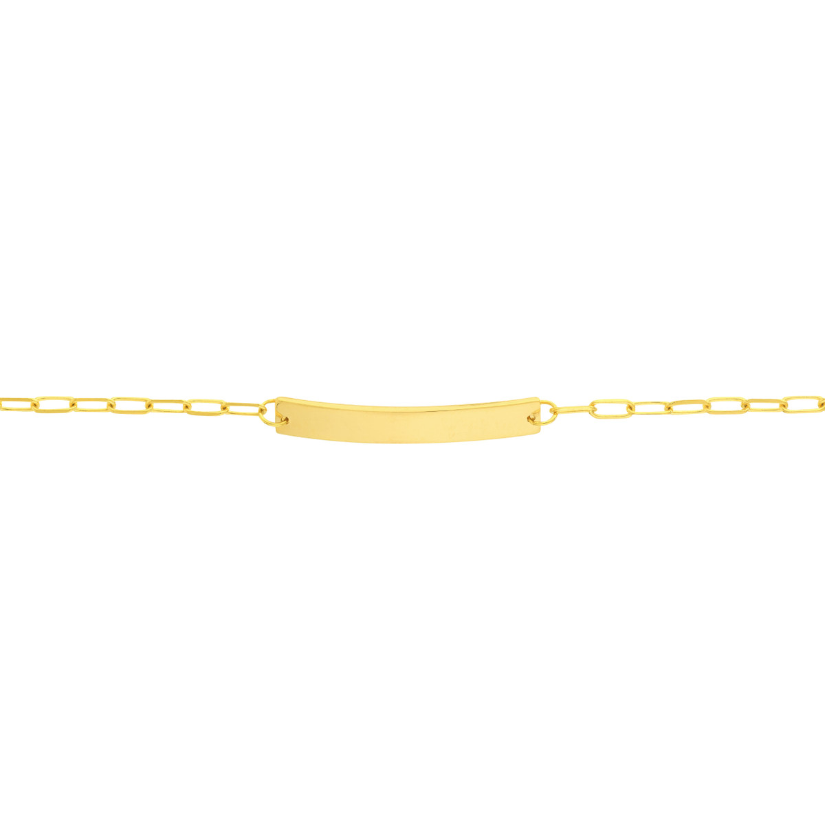 Engravable Bar Paperclip Chain Bracelet