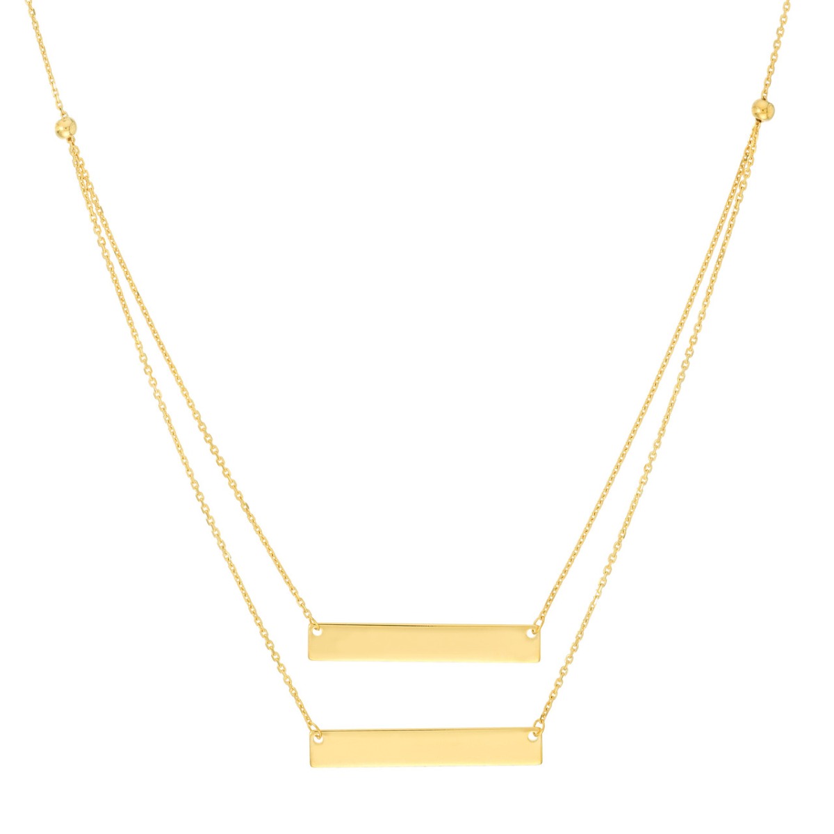 Mini Bar Layered Duo Adjustable Necklace