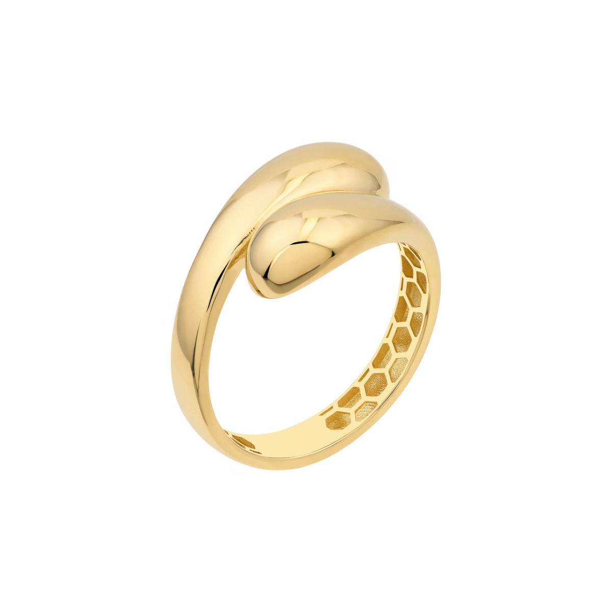 Crossover Gold Ring