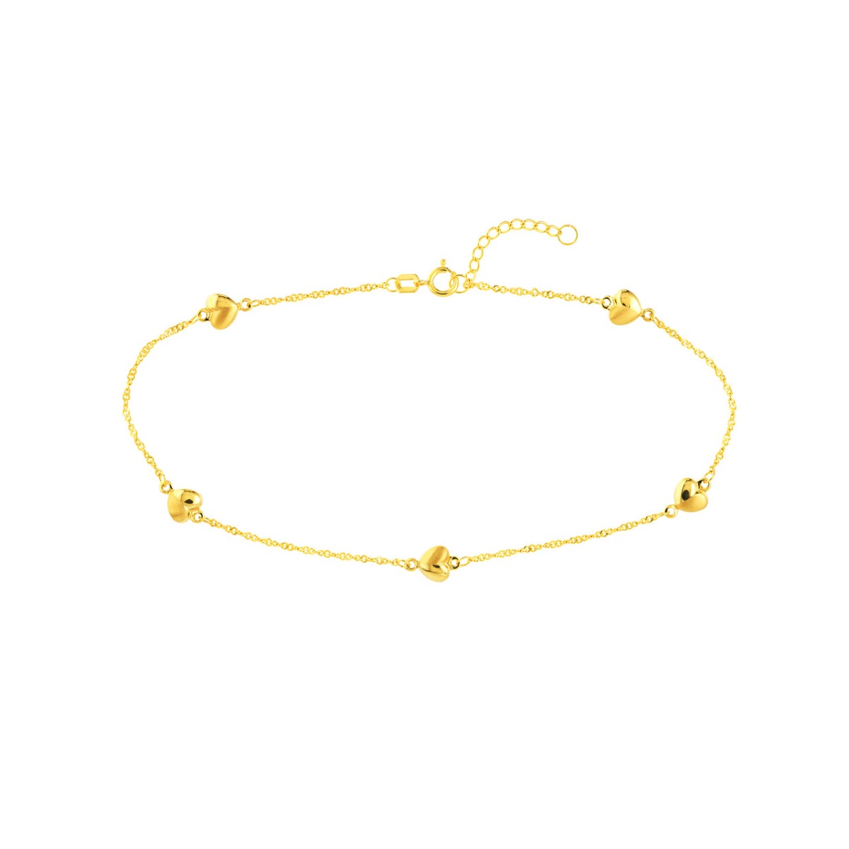 Full Heart Gold Anklet