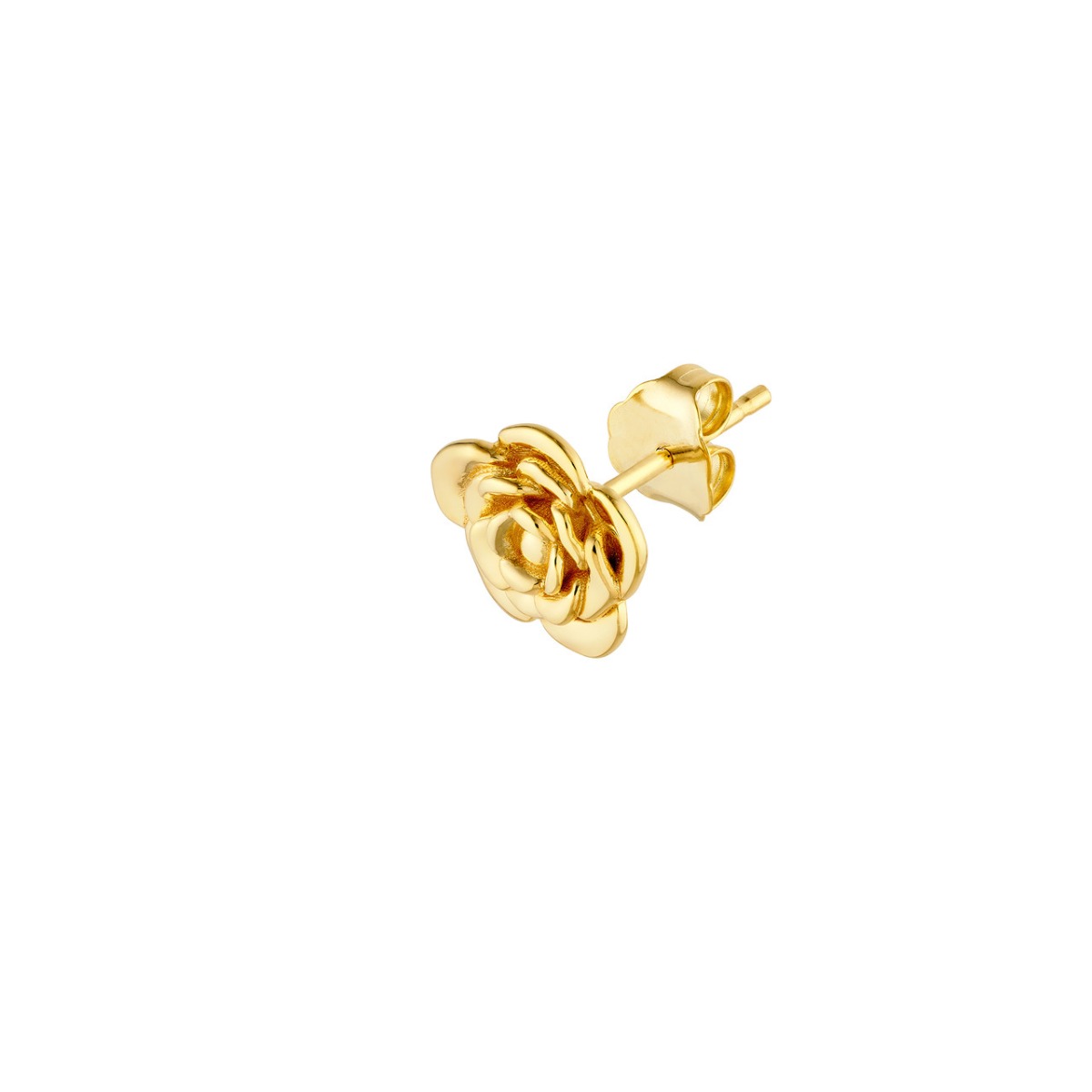 Gold Rose Stud Earrings