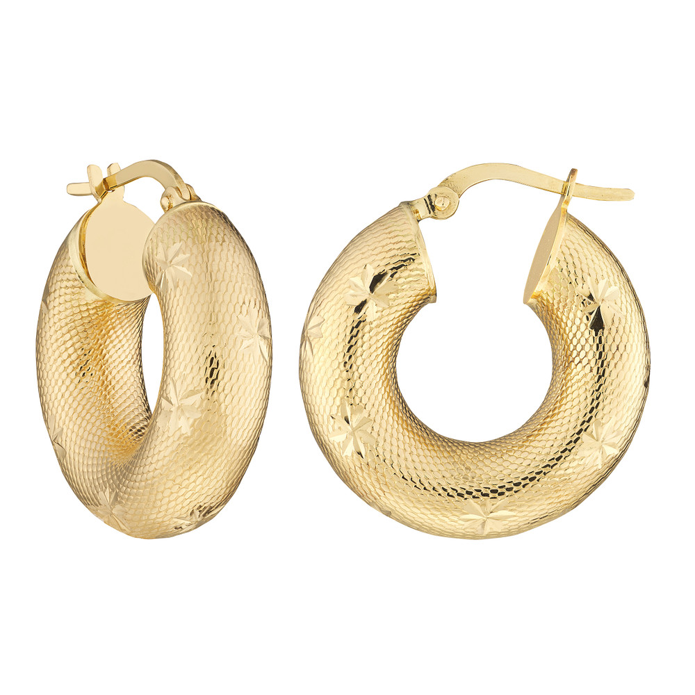 Majestic Starlit Gold Hoops