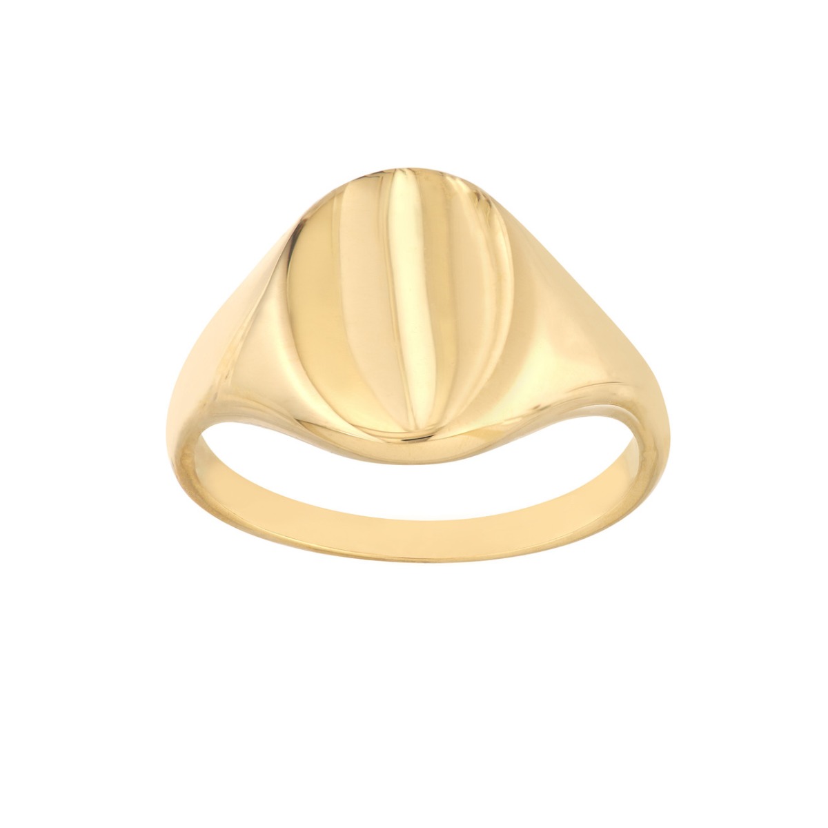 Oval Signet Gold Ring