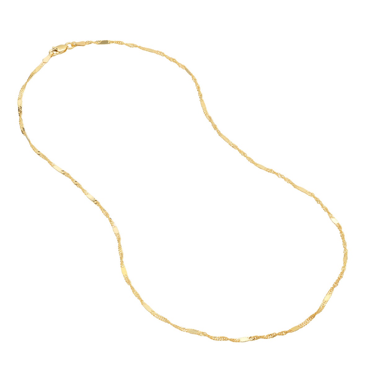 Singapore Flat Saturn Gold Chain