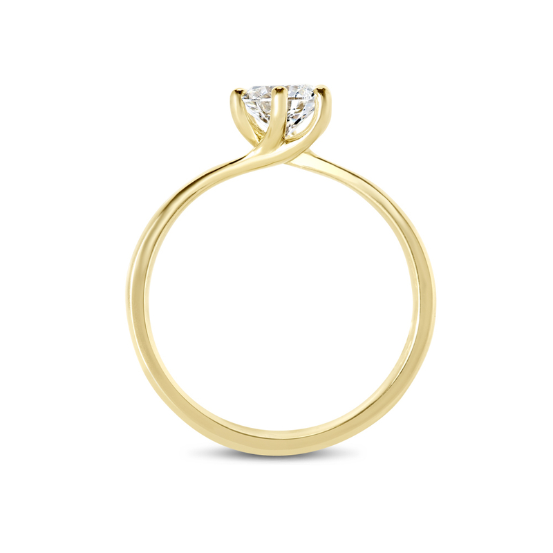 Six Claw Twist Diamond Engagement Ring