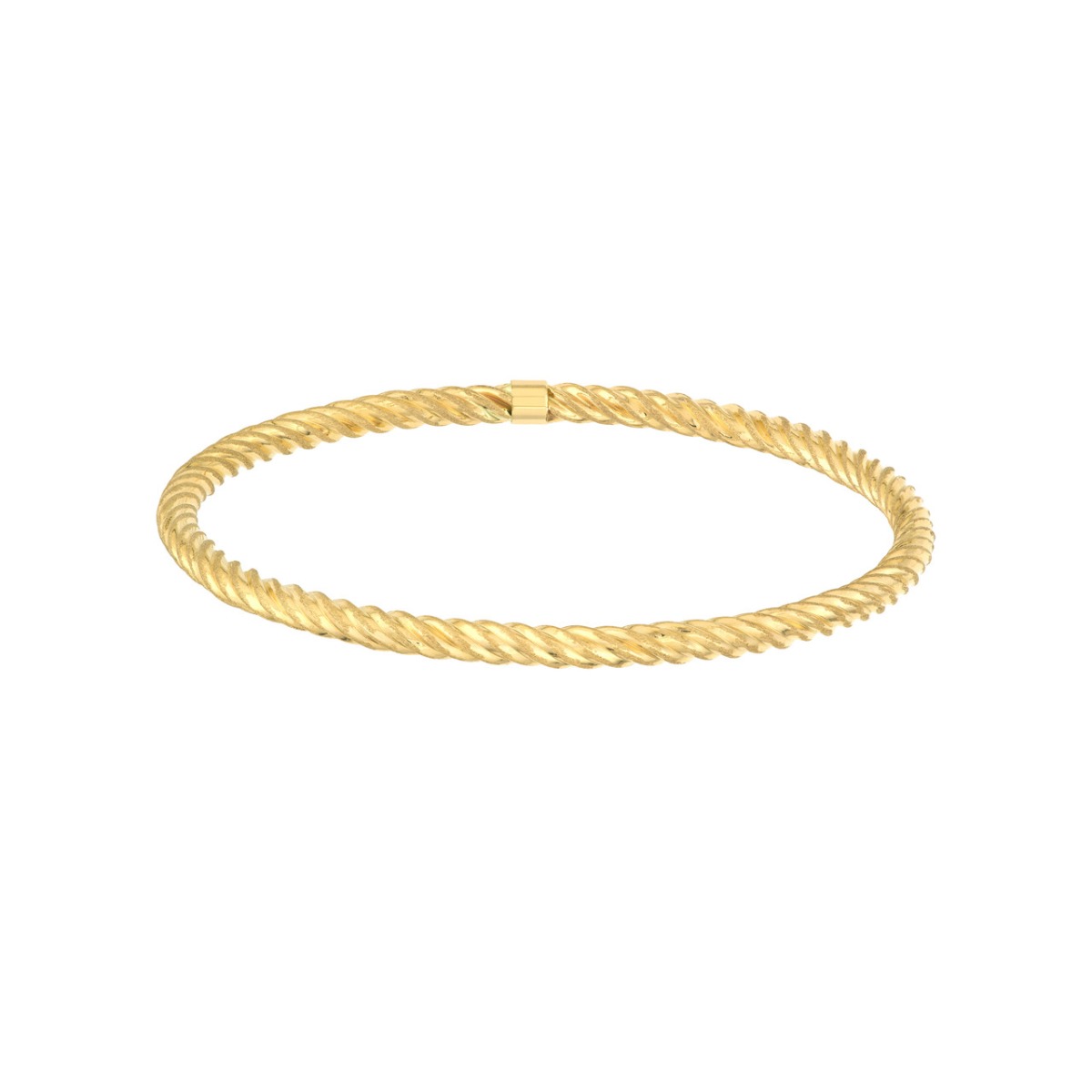 Slip-On Twisted Gold Rope Bangle