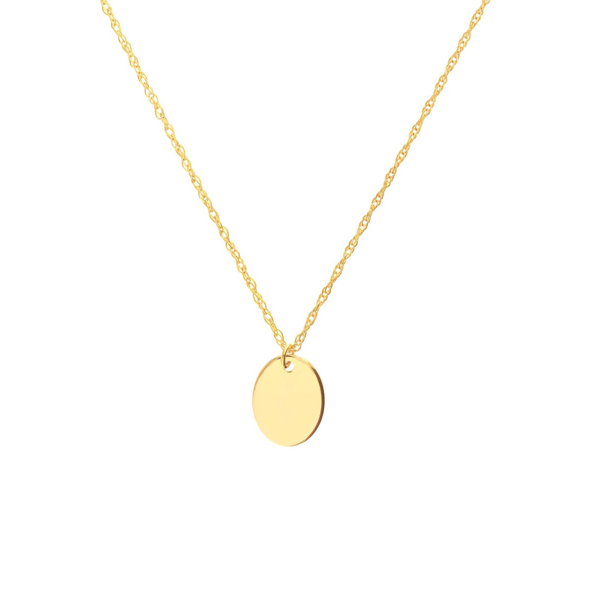 Personalized Oval Gold Pendant