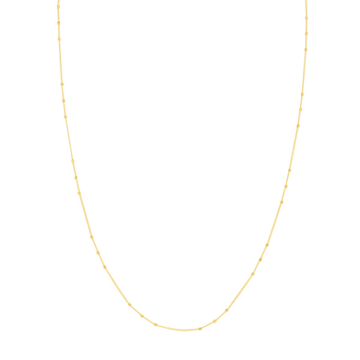 Triple Gold Bead Saturn Chain with Lobster Lock