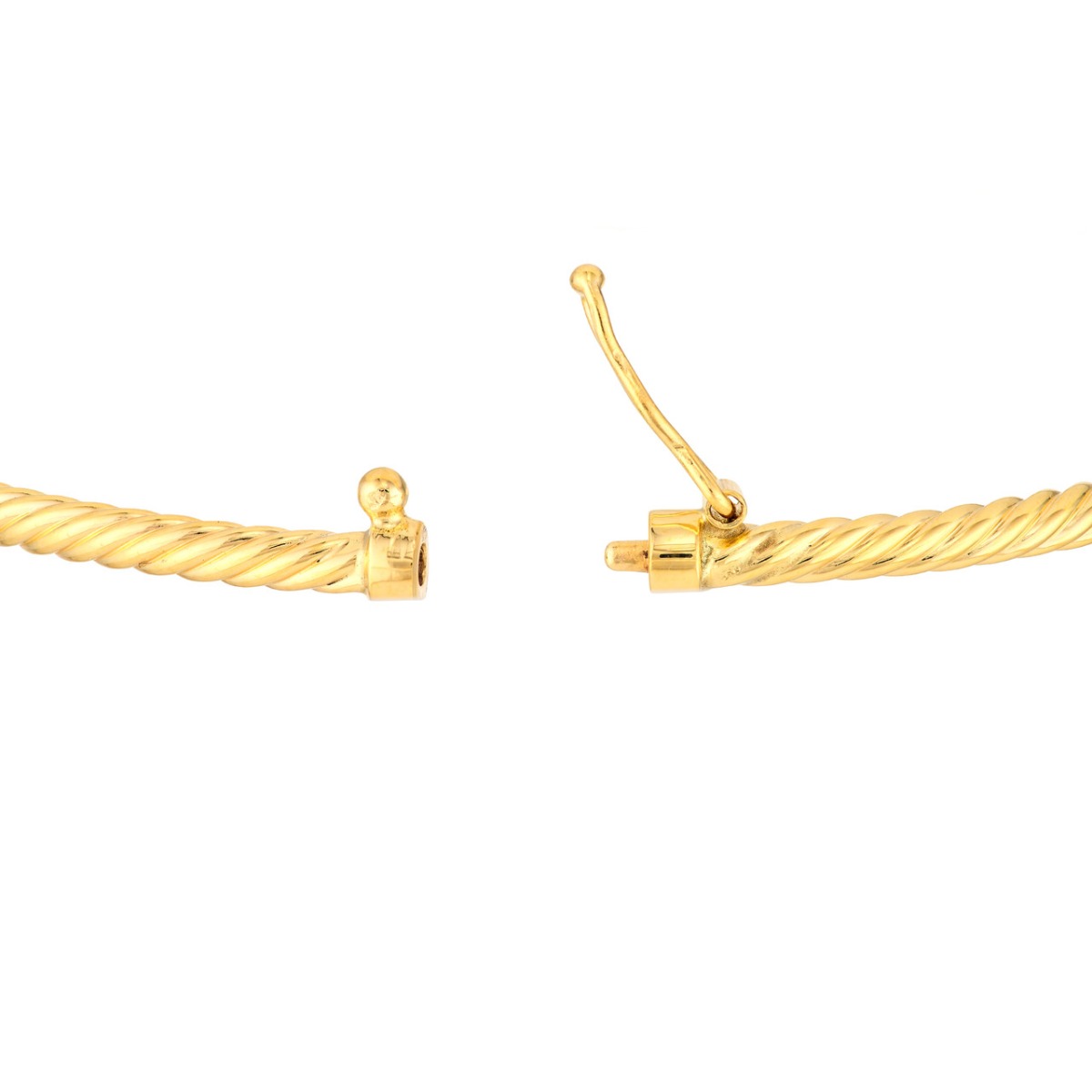 Twirled Gold Bangle