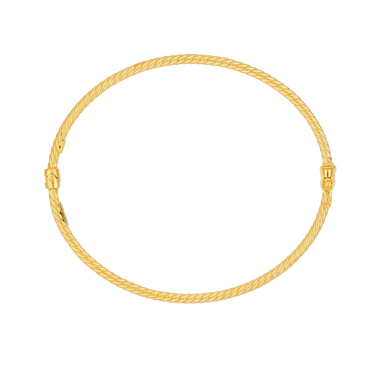 Twirled Gold Bangle