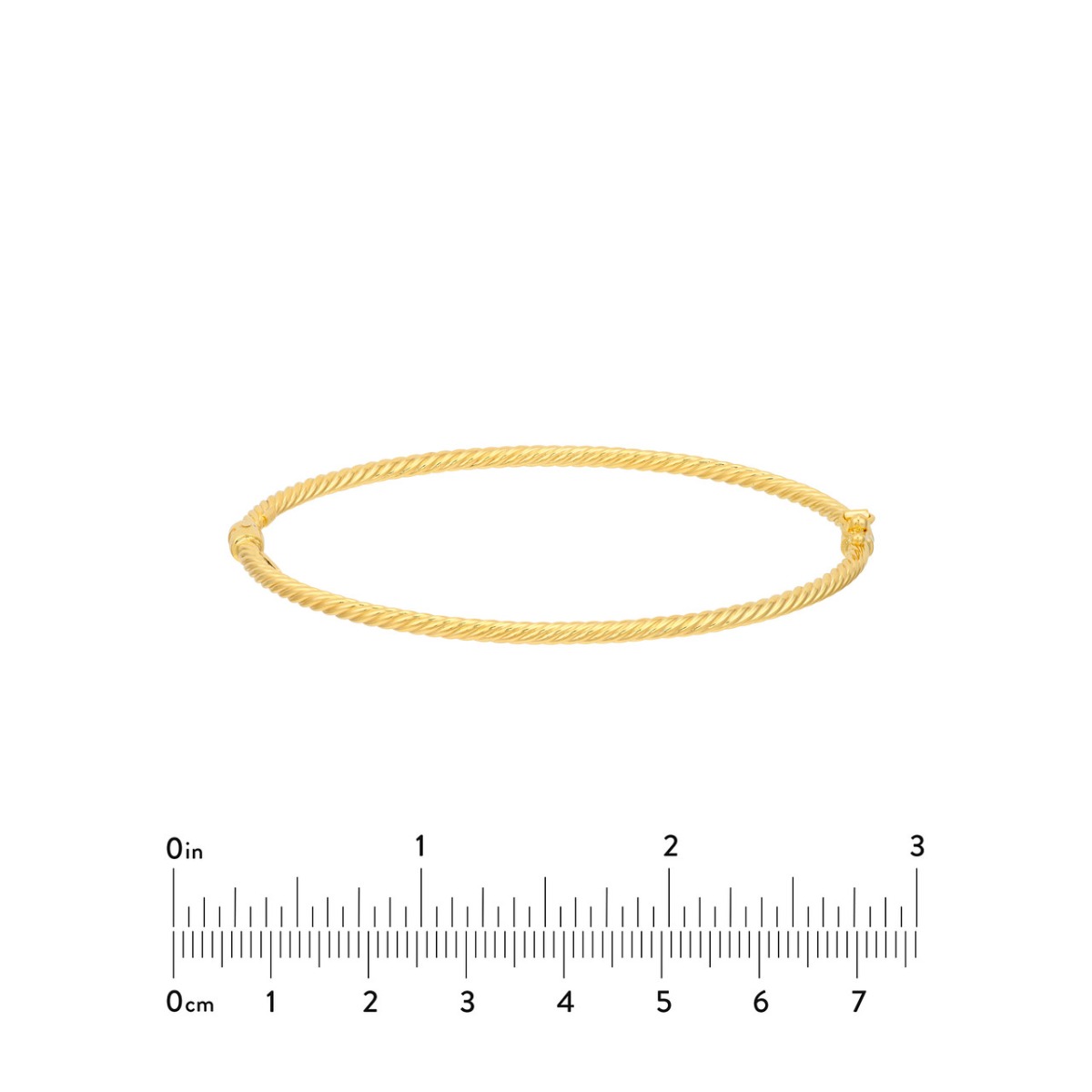 Twirled Gold Bangle