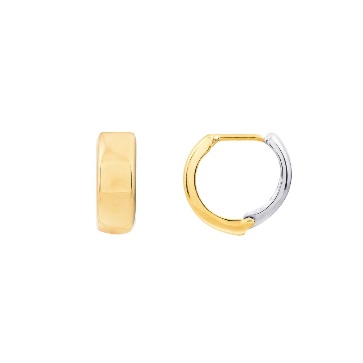 Two Tone Reversible Hoop Earrings