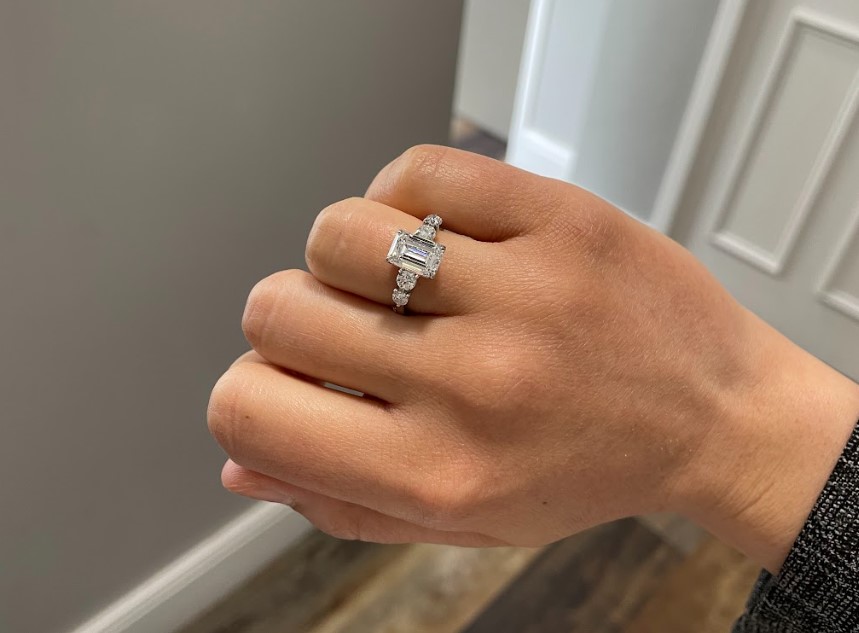 Sterling Silver Luxury Wedding Engagement Ring 3 Carat Created Diamond  Jewellery | eBay